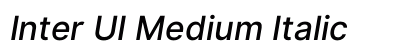 Inter UI Medium Italic Preview