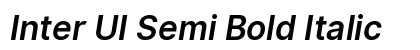 Inter UI Semi Bold Italic Preview