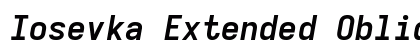 Iosevka Extended Oblique Bold preview