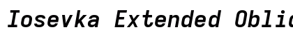 Iosevka Extended Oblique Bold preview