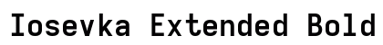 Iosevka Extended Bold preview