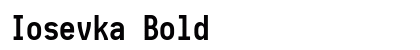 Iosevka Bold preview