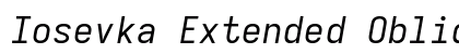 Iosevka Extended Oblique Regular Preview