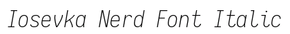 Iosevka Nerd Font Italic Preview