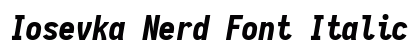 Iosevka Nerd Font Italic Preview