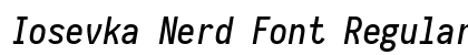 Iosevka Nerd Font Regular Preview
