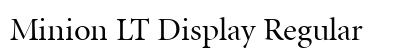 Minion LT Display Regular preview