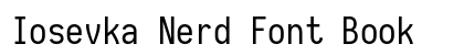 Iosevka Nerd Font Book preview