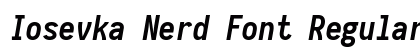 Iosevka Nerd Font Regular Preview
