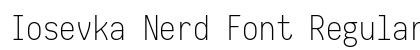 Iosevka Nerd Font Regular Preview