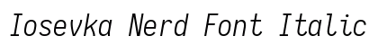 Iosevka Nerd Font Italic Preview