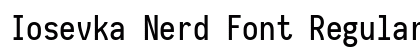 Iosevka Nerd Font Regular Preview