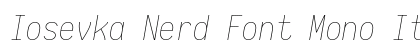Iosevka Nerd Font Mono Italic Preview