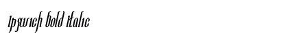Ipswich Bold Italic Preview