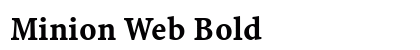Minion Web Bold Preview
