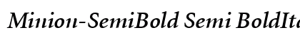 Minion-SemiBold Semi BoldItalic preview