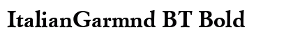 ItalianGarmnd BT Bold preview