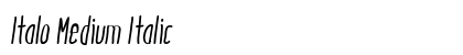 Italo Medium Italic Preview