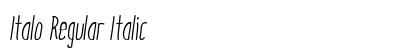Italo Regular Italic Preview