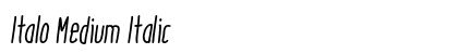 Italo Medium Italic Preview