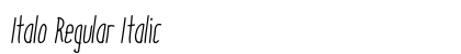 Italo Regular Italic Preview