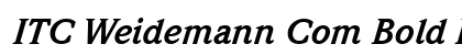 ITC Weidemann Com Bold Italic preview