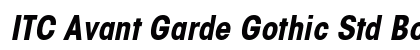 ITC Avant Garde Gothic Std Bold Condensed Oblique Preview