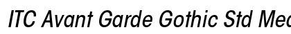 ITC Avant Garde Gothic Std Medium Condensed Oblique Preview
