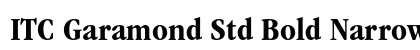 ITC Garamond Std Bold Narrow Font