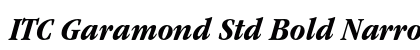ITC Garamond Std Bold Narrow Italic Font