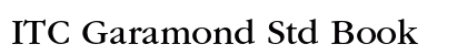 ITC Garamond Std Book Font