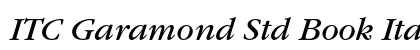 ITC Garamond Std Book Italic Font