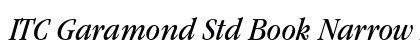 ITC Garamond Std Book Narrow Italic Font