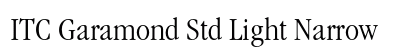 ITC Garamond Std Light Narrow Font