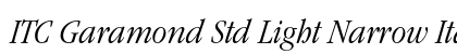 ITC Garamond Std Light Narrow Italic Font