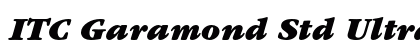 ITC Garamond Std Ultra Italic Font