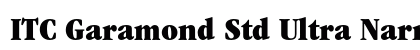 ITC Garamond Std Ultra Narrow Font