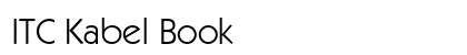 ITC Kabel Book Font