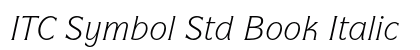 ITC Symbol Std Book Italic Preview