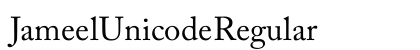 Jameel Unicode Regular preview