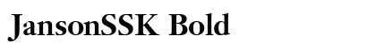 JansonSSK Bold preview