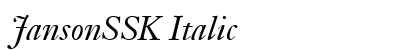 JansonSSK Italic Preview