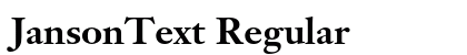 JansonText Regular preview