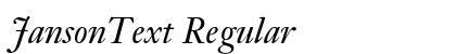 JansonText Regular preview