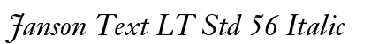 Janson Text LT Std 56 Italic preview