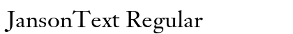 JansonText Regular preview