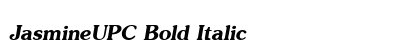 JasmineUPC Bold Italic Preview