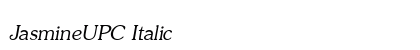JasmineUPC Italic Preview