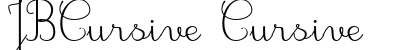 JBCursive Cursive preview