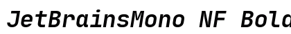 JetBrainsMono NF Bold Italic Preview